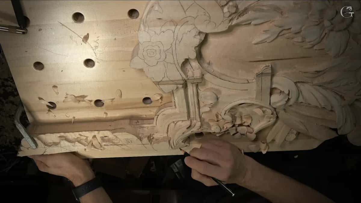 Seen from overhead, the pencil marks out the next part of the design