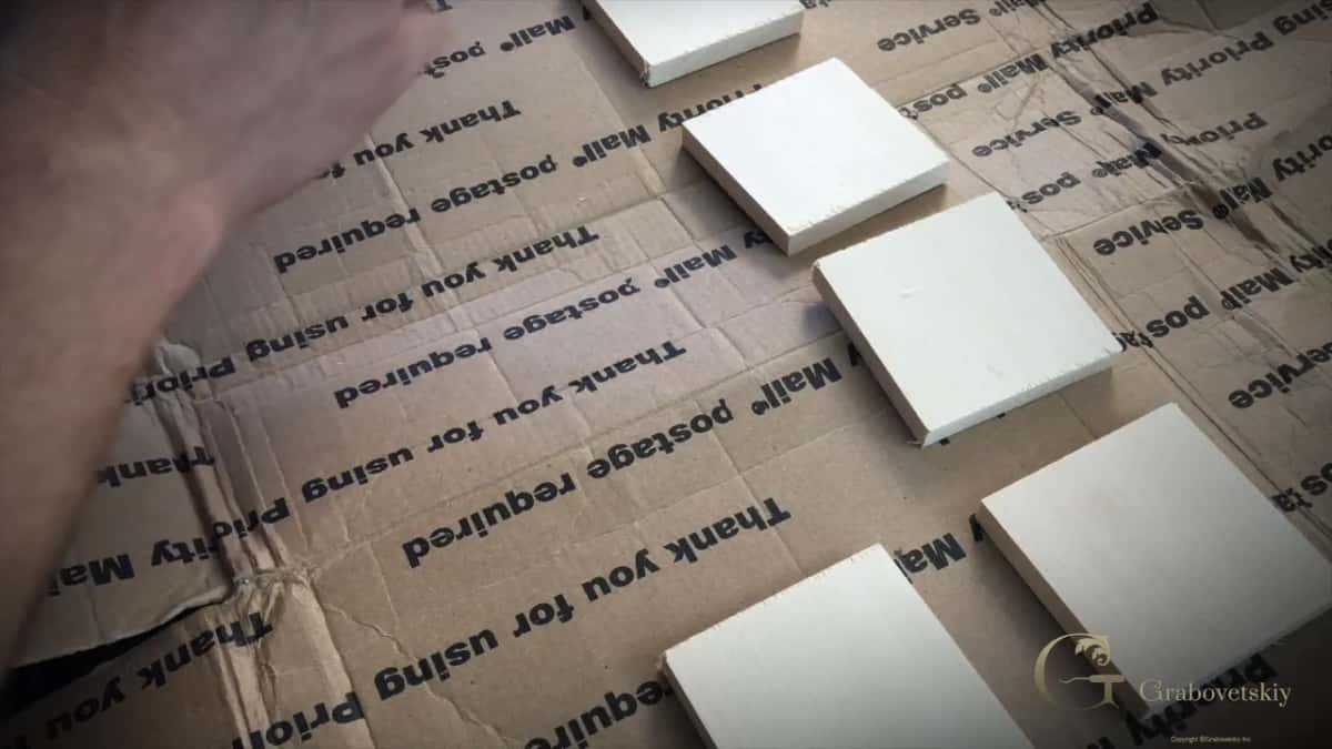 Blanks on Priority Mail cardboard