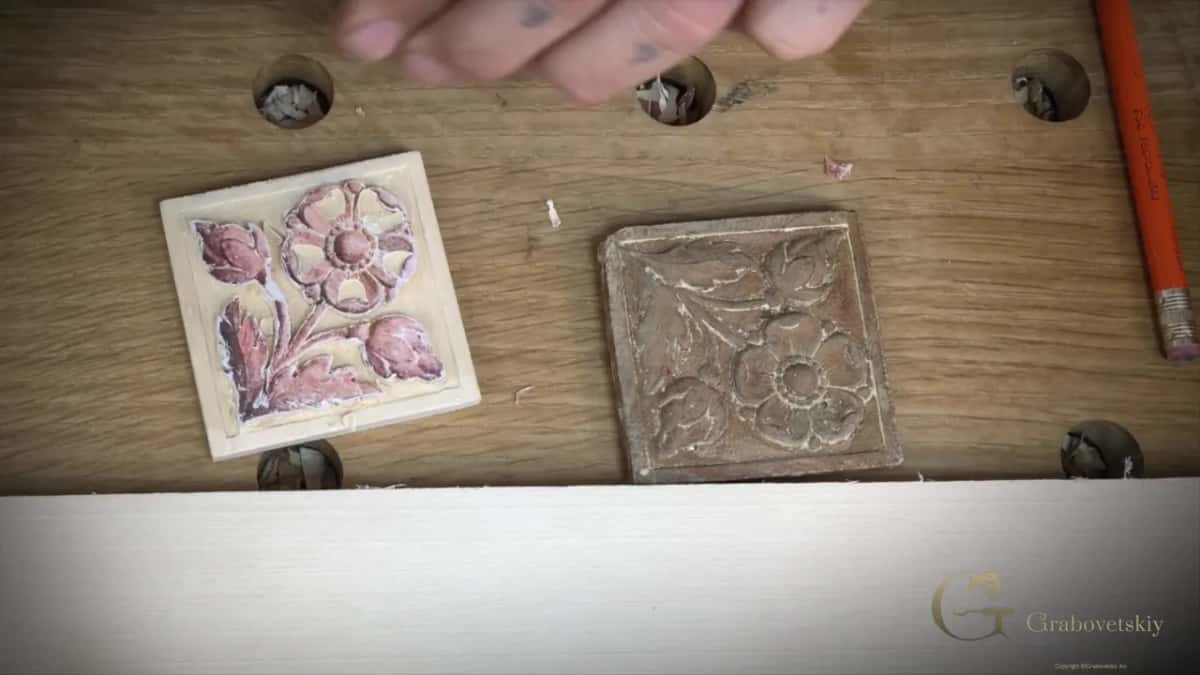 Paper still on Early on, pink paper still covers the copy beside the brown original