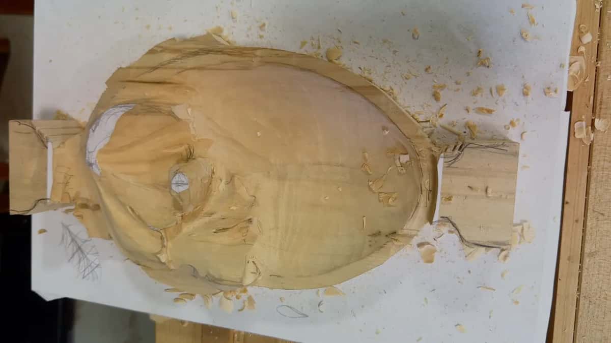 Leaf and bowl before the vine