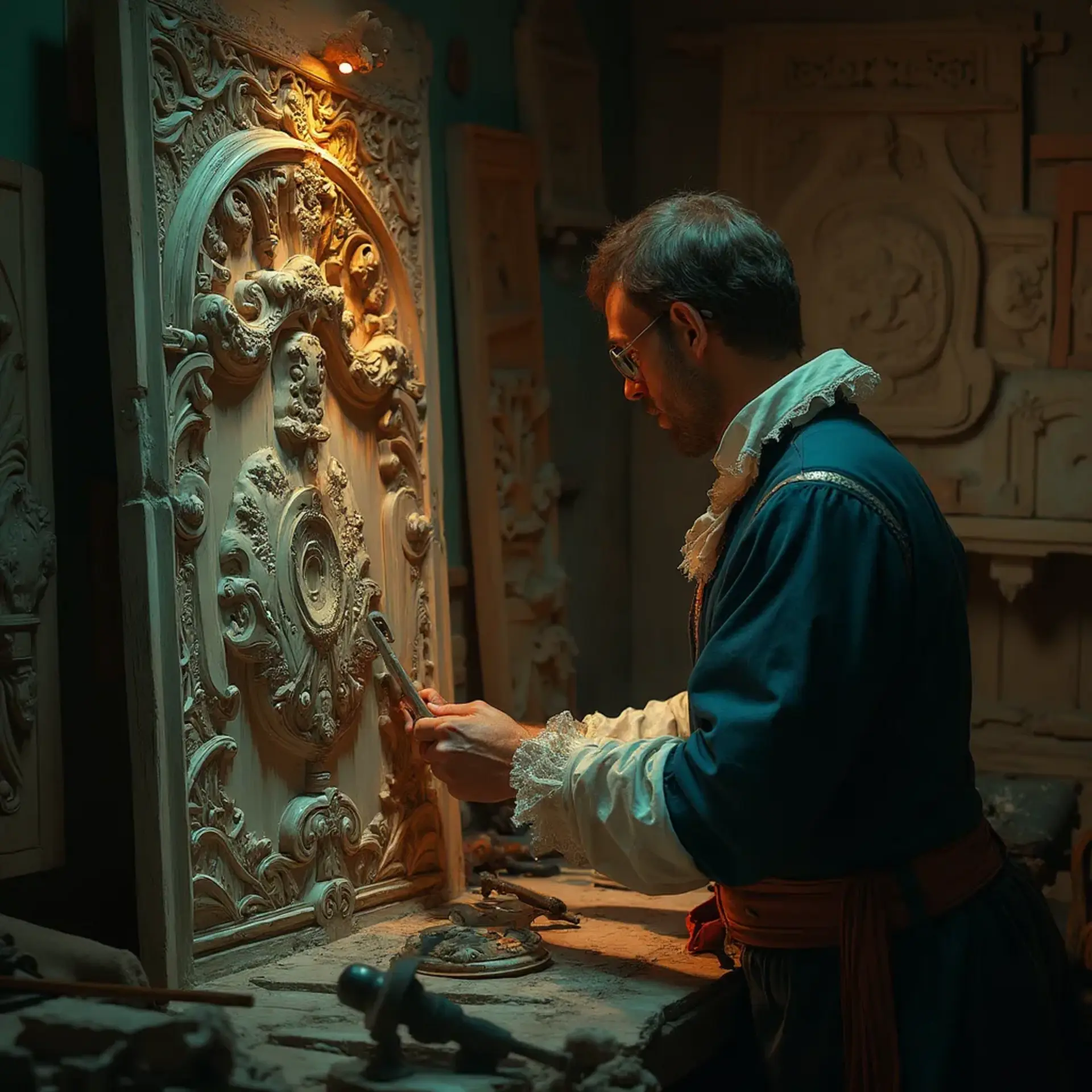 WOODCARVING LESSONS: Woodcarver Grabovetskiy, a man with a beard 